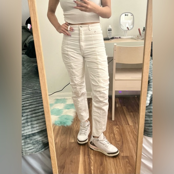 Y/Project High Rise Straight White Jeans - Picture 2 of 6